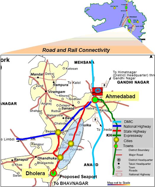 Dholera SIR Rail Map