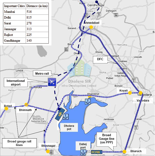 Dholera Smart City Map